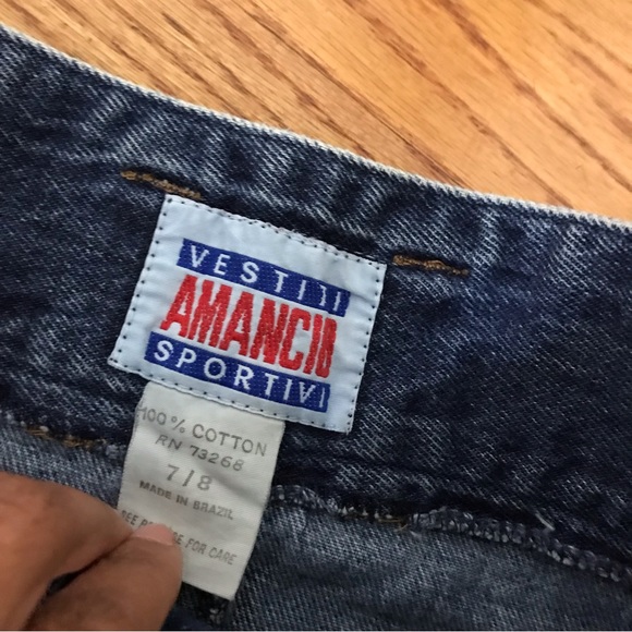 Vintage High Waist Denim Maxi Skirt - Picture 3 of 7